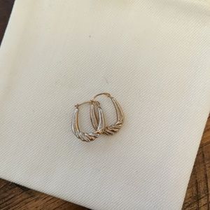 Vintage silver and gold hoops